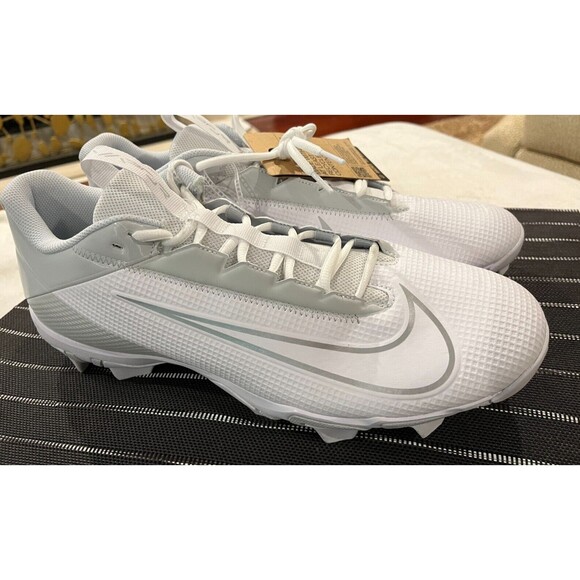 Nike Vapor Edge Speed 360 2 Football Cleats White/Silver DA5455-100 Mens Size 14 - Picture 1 of 11